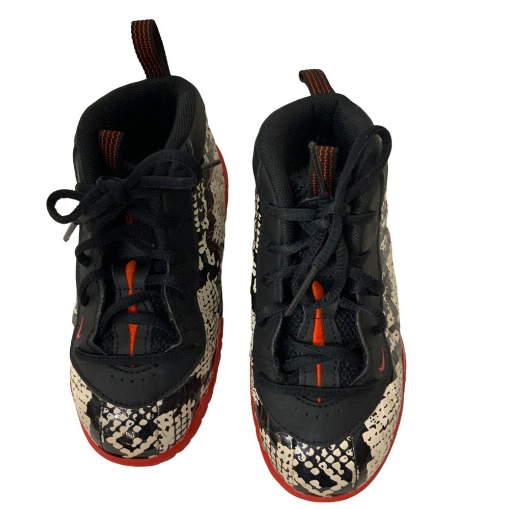 Niki infant size 8 black red white zebra print girls sneakers - Picture 2 of 4
